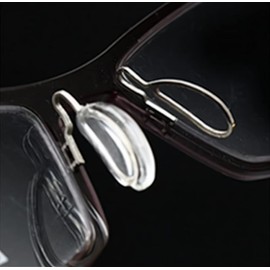 5 Pairs Push in Glasses Nose Pads,BEHLINE Nose Pieces Replacement for Women TF5392 Optical Eyeglasses Frames,Soft Silicone Snap in/Press in Eyewear Nose Guard,Clear Anti Slip Nose Bridge Eye Pads