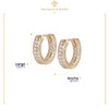 IMPERO JEWELRY Aretes En Oro 18k Lamin Con Cristales Corte