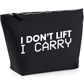 Hippowarehouse I don’t lift I carry printed make up cosmetic wash bag 18x19x9cm