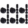Ufixt Universal Black Control Knobs for Ovens, Cookers and Hobs