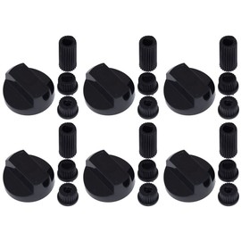 Ufixt Universal Black Control Knobs for Ovens, Cookers and Hobs (Pack of 6)