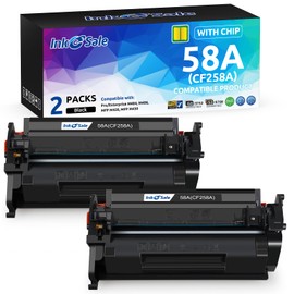 58A CF258A Black toner cartridge [with Chip] Compatible Replacement for 58A CF258A hp toner HP M404n M404dn M404dw MFP M428dw M428fdn M428fdw M406dn M430f M404 M428 Printer (Indicate Ink Level) 2 Pack