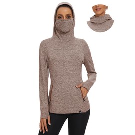 Soneven Womens Thermal Long Sleeve Running shirts Outdoor Winter Running Gear Fleece Tunic Cowl Neck Tops for Womens