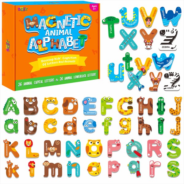 52 Magnetic Alphabet, 26 Uppercase & 26 Lowercase Letters, Adorable