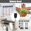 FORETOGO 8 Pcs Leather S Hooks,Multifunctional S-Hook with Leather Loop,Black