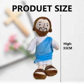 1 x Jesus Cuddly Toy Jesus Plush My Friend Jesus Plush Figure Christ Religious Savior Jesus Plush Doll My Friend Jesus Plush Jesus Plush Figure Jesus Cuddly Toy Jesus Plush Toy Jesus Plush (Blue)
