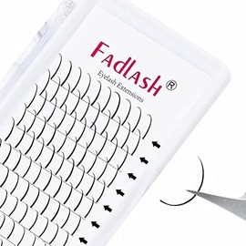 FADLASH Extensiones de pestaas con pas, pestaas de hadas prefabricadas, extensiones de pestaas negras con pas, pestaas individuales gruesas,...       