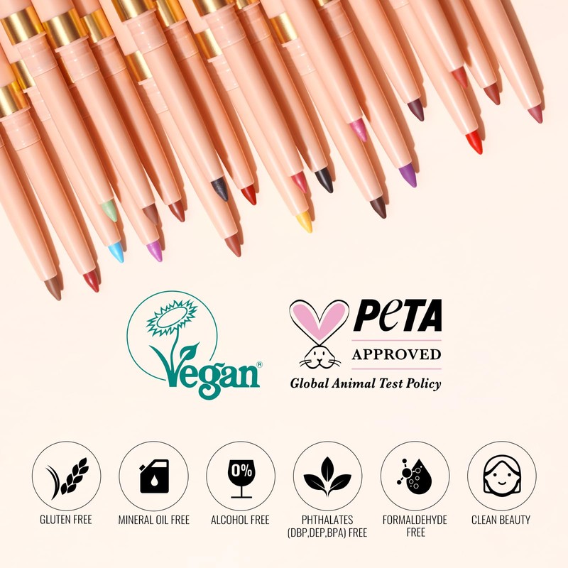 Waterproof White Lipliner Pencil - Smooth and Creamy Lip Primer,
