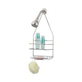 Rocky Mountain Goods Shower Caddy - Rust Proof high Grade Steel - Designated Tiered Shelves for Shampoo/soap - Razor Hangers - Includes Secure Suction Cup (Satin Nickel)