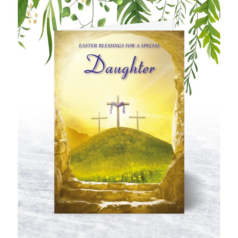 Daughter Religious Easter Card - Christian Easter Card - A5