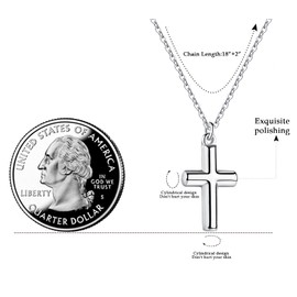 XOYOYZU Tiny Cross Pendant Necklace for Women Simple Cross Necklaces Mothers Day Birthday Gifts for Women (Card cross)