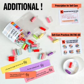 HIONXMGA Positive Messages in a Bottle (60+ Positive Affirmations),Self Care Gifts for Women Men Stress Relief Get Well Soon,Self Care Kit Pre-Written Daily Messages for Relaxation,Inspiration