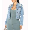 BessCops Denim Jacket for Women Spring Long Sleeve Classic Distressed