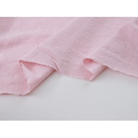 COTTONVILL 22LEA Pure Linen Solid Bio Washing 54" Width Fabric (3yard, 10-Candy Pink)