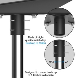 Starlink Flat High Performance Pipe Adapter, TuoBak's Starlink Flat High Performance Pole Mount Kit,Starlink Flat High Performance Roof Mounting Kit