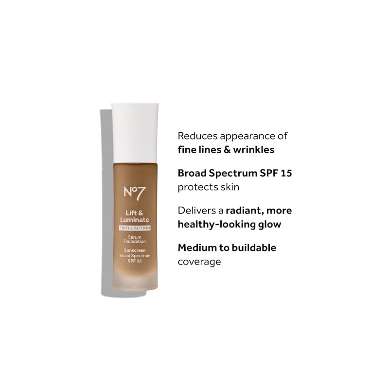 No7 Base Maquillaje Líquida Lift Luminate Triple Action Serum Deep