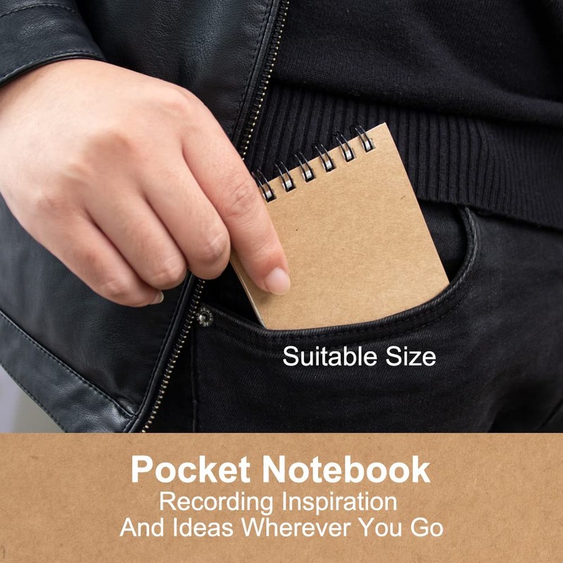 wavamawa Pocket Notebook,Small Notebooks 3x5 With Lined Pages,Small Notepad Mini