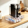 Compact Clear Acrylic Coffee Pods Drawer Organizer Compatible with Nespresso