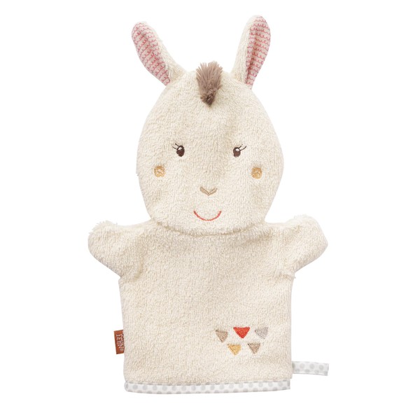 Fehn Wash Glove Donkey - Washcloth with Animal Motif for