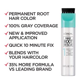 L’Oréal Paris Magic Root Permanent Hair Color, 10 Minute Hair Dye Kit to Rescue Roots with 100% Gray Hair Coverage, 7 Dark Blonde, 2 Pack (Packaging May Vary)