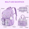 Kuosdaz Backpack with Lunch Bag，Purple