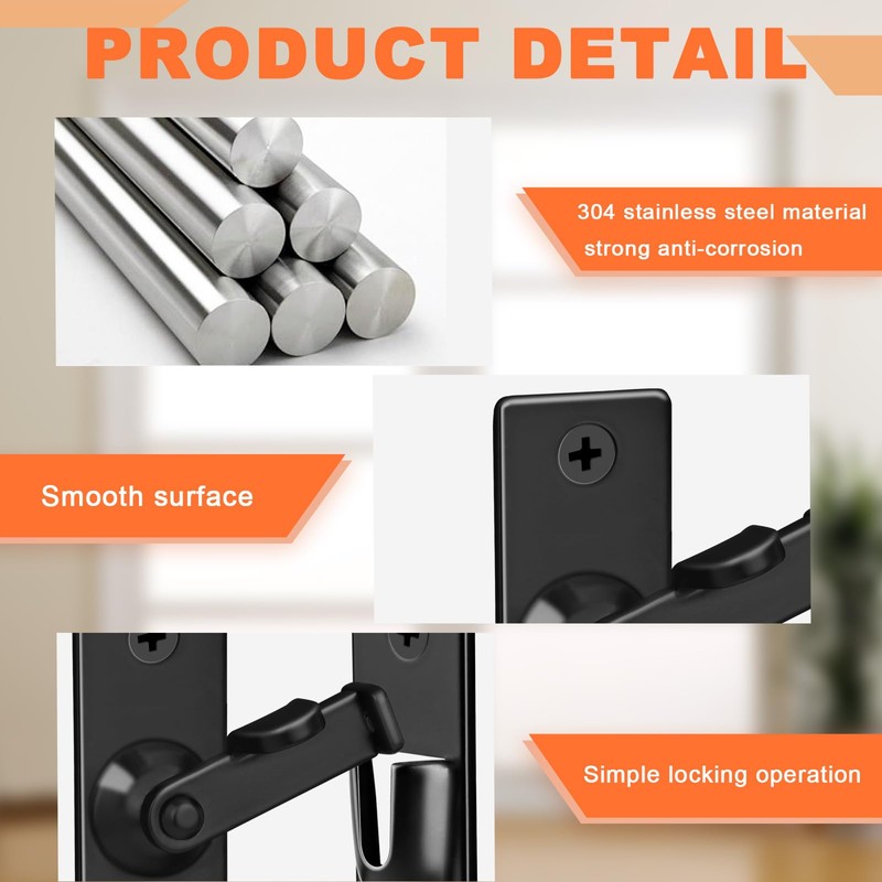 KOVOSCH 2 Pack Screen Door Latch 90 Degree, 2.36 x