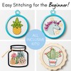 Bucilla 47915E Stamped Embroidery Kit, 6", Cactus Bloom