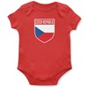 Purple Print House Baby Boys Czech Republic Flag Badge Retro