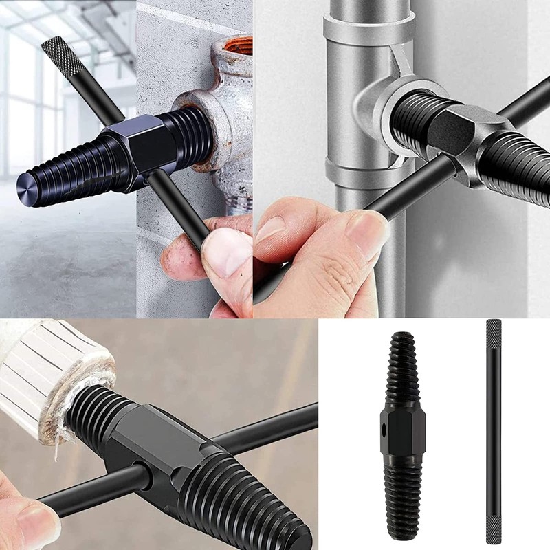 Yuentoen Screw Extractor Set, Double Head Screw Extractor 1/2 and
