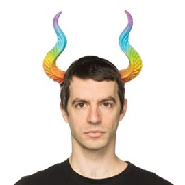 HMS Unisex-Adult's Supersoft Rainbow MALEVOLENT Horns, One Size
