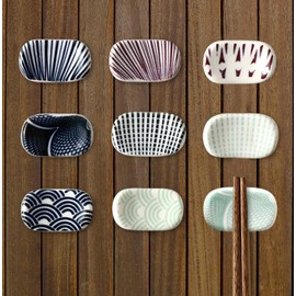 Miraiya Chopsticks Rest, Soramame, Set of 9, Chopsticks Pillow, Chopsticks, Chopsticks Stand, Japanese Style, Japanese Pattern, Pottery, Japanese Tableware, Fun, Chopstick Rest, Cutlery Rest, Spoon