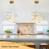 Mccokaige Modern Gold Led Chandelier 3 Rings Gold Dimmable LED