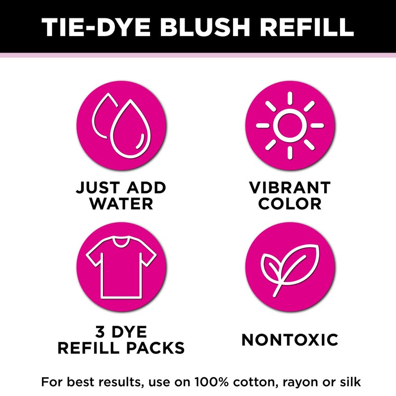 Tulip One-Step Tie-Dye Kit Dye Refill Packs, Blush