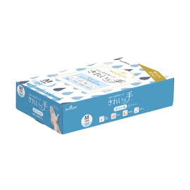 Showa Gloves, Nice Hand, Clean Hands, Vinyl Gloves, 100 Pieces, Medium Size, 1 Box, Translucent