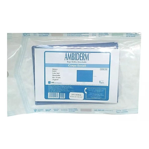 Ambiderm Campo Estéril Ambiderm 60 X 70 Cm 5 Pzas