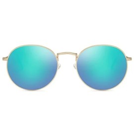Sogo Round Polarized Sunglasses Classic Vintage Shades UV400 Green