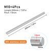 SCOOYUCK Pack of 4 Fully Threaded Rod M10 × 200