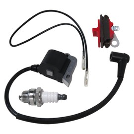Suifaqi Upgraded 503901401 Ignition Coil Module w/Switch and Spark Plug for Husqvarna 50 51 55 254 257 261 262 XP 266 268 272 XP Chainsaws
