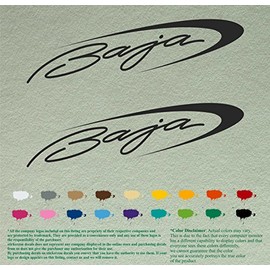 Pair of Baja Boats Compatible Replacement Decals Vinyl Stickers Boat Outboard Motor Set of 2 (36", Black 070)