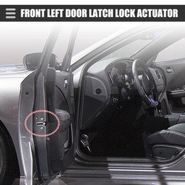 Motoforti Front Left Car Door Latch Lock Actuator, for Dodge Challenger 2011-2014, Metal, Black