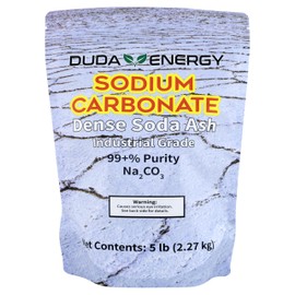 Duda Energy 5 lb Bag of Pure Sodium Carbonate Dense Soda Ash Na2CO3 pH Adjust Chemical Spa Pool Cleaning Dishwasher White
