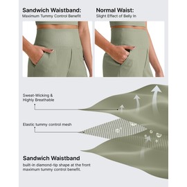 G4Free Womens Shorts Dressy Casual Yoga Athletic Shorts with Pockets Woman Comfy Summer Work Trendy Wide Leg Short Trousers(Gray Olive, L)