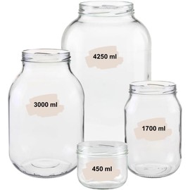 mikken 4 Lids TO 100/10.3 cm for Large Preserving Jars Twist-Off Replacement Lid Screw Lid Black