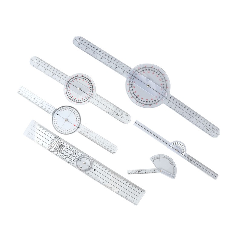 6PCS Medical Goniometer Set 6 8 10inch Multifunction Joint Goniometer