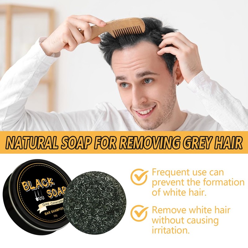 Grey Shine Soap, Solid Shampoo Bar, Grey Gloss Hair, Natural