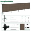 Goleray 5'Hx12'W Outdoor Freestanding Privacy Screen Fence Panels with Iron