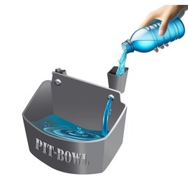 Pit-Bowl Ultra Durable XLarge Dog Crate Water Bowl with Built-in Funnel, 8 Cup Capacity, BPA-Free Nylon and Stainless Steel