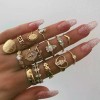 Luckyboxx Set De 15 Joyería Vintage Plata Negra Anillos Vintage