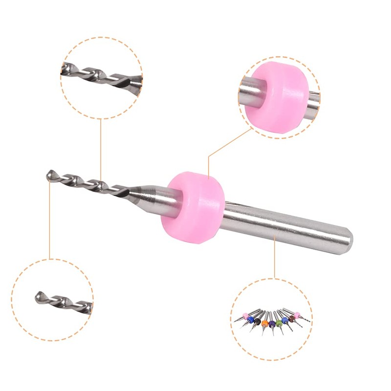 PCB Pressure Board Tip Spiral Flute Carbide Drill Bits 0.1