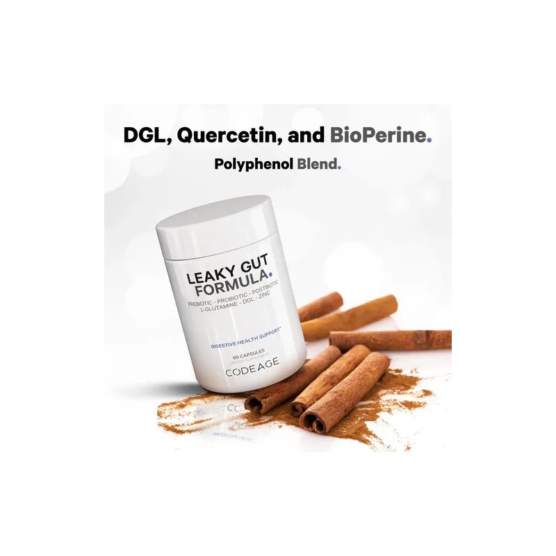 Codeage Leaky Gut Supplement Con L-glutamina